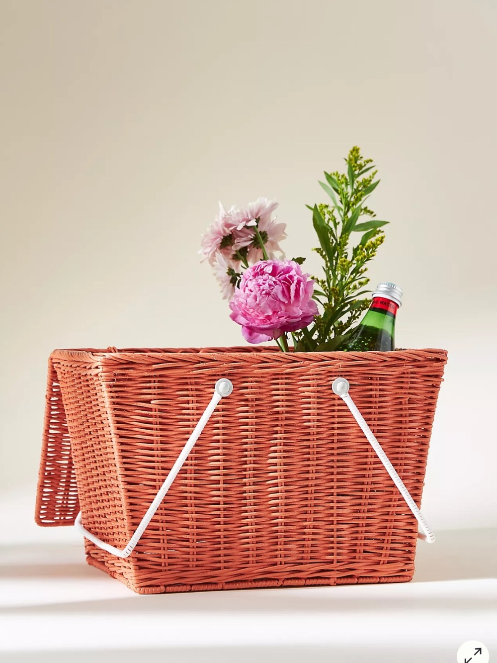 Olli Ella Rust Piki Rattan Basket Woven NWT Anthropologie Exclusive 8x13x8”